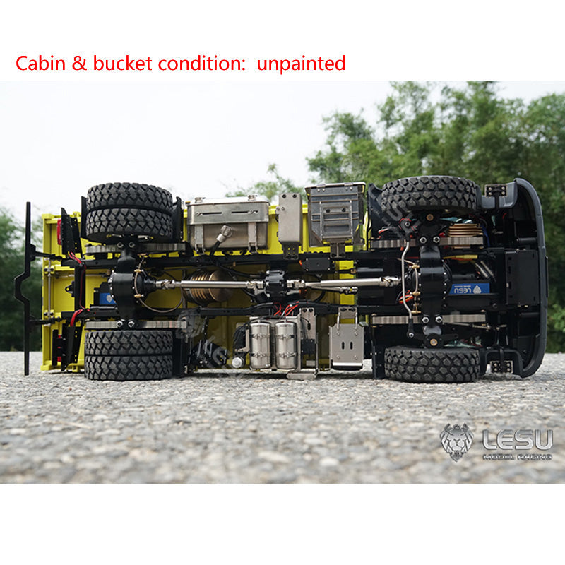 TOUCAN RC HOBBY LESU 1/14 4*4 Metal RC Dumper Radio Controlled Hydraulic Tipper Truck Electronic Car Model Light Sound System ESC Motor Servo DIY Adult