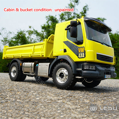 TOUCAN RC HOBBY LESU 1/14 4*4 Metal RC Dumper Radio Controlled Hydraulic Tipper Truck Electronic Car Model Light Sound System ESC Motor Servo DIY Adult