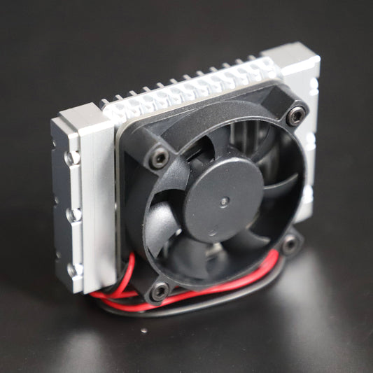 TOUCAN RC HOBBY CUT Model Metal Oil Filter Oil Tank M3 M5 Nozzle Hydraulic Pump with Brushless Motor Radiator Cooling Fan for 1/12 1/14 1/16 RC Excavator Loader Dozer Truck Construction Vehicles