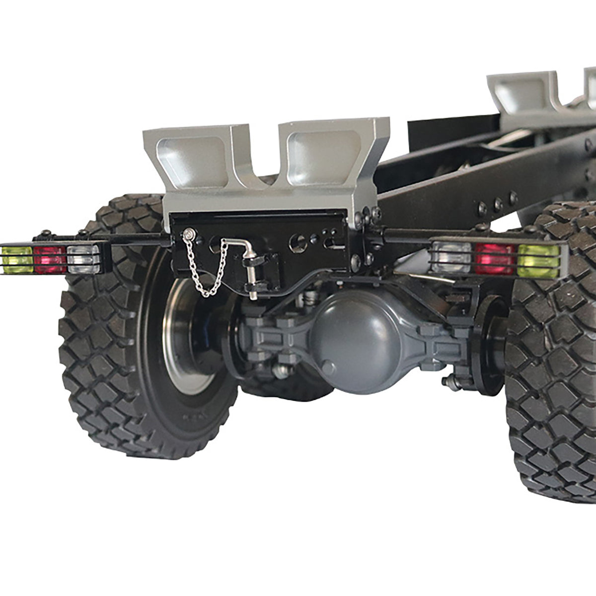 TOUCAN RC HOBBY JDM Metal Realistic Tail Beam with Rear Hook/Wheel Hub Suspension Set of 1/14 Remote Control Tractor Truck Upgraded Parts