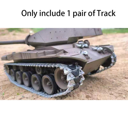 RC Tank 1Pair Metal Tracks With Double Side Rubber for 1/16 Heng Long USA M41A3 Walker Bulldog Radio Control Tanks 3839