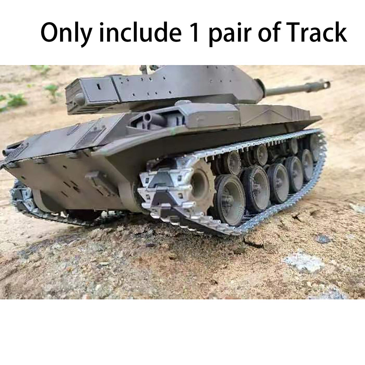 RC Tank 1Pair Metal Tracks With Double Side Rubber for 1/16 Heng Long USA M41A3 Walker Bulldog Radio Control Tanks 3839