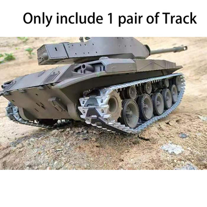 RC Tank 1Pair Metal Tracks With Double Side Rubber for 1/16 Heng Long USA M41A3 Walker Bulldog Radio Control Tanks 3839