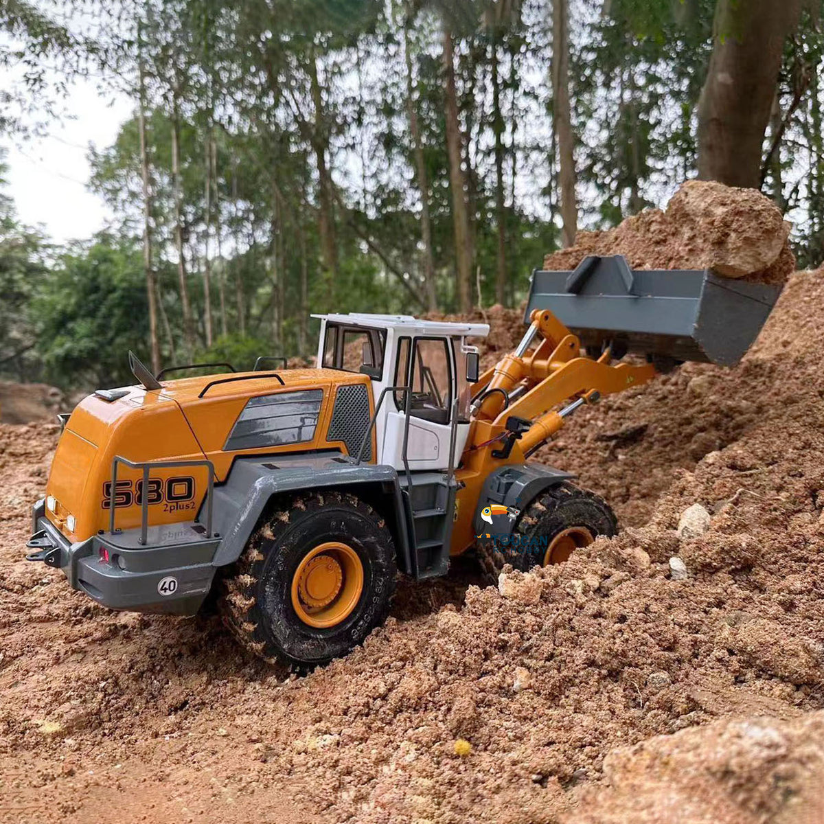JZMODEL Metall 1/14 580 RC Hydraulische Ausrüstung Loader Radio Control Bau Fahrzeug Hobby Modelle Sound Licht System ESC 