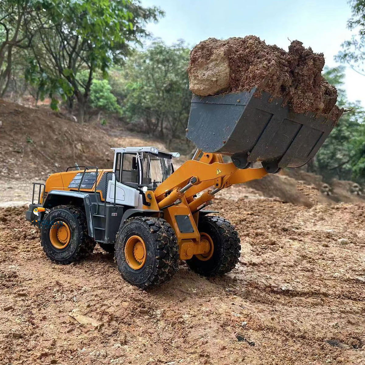 JZMODEL Metall 1/14 580 RC Hydraulische Ausrüstung Loader Radio Control Bau Fahrzeug Hobby Modelle Sound Licht System ESC 