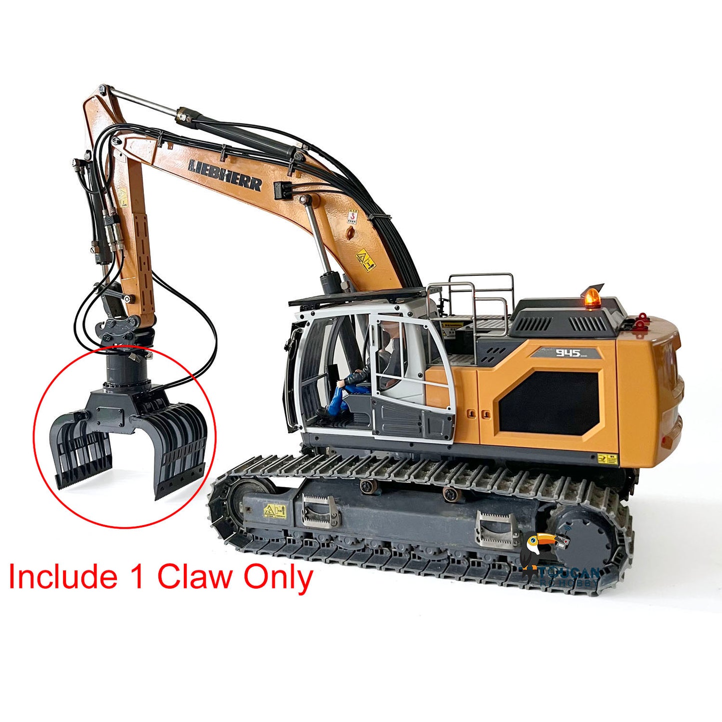 Metal Radio Control Truck Parts Bucket Bearing Wheels Grab for 1/14 RC Hydraulic Excavator 945 Digger Toys Model for Adults