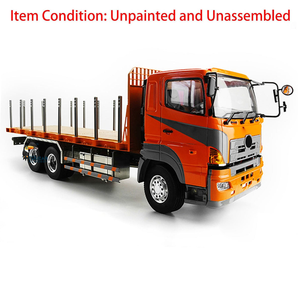 TOUCAN RC HOBBY LESU 1/14 RC 6*4 Flatbed Lorry Trailer for RC Tractor Truck Motor Servo Radio Metal Chassis LED Light sound System