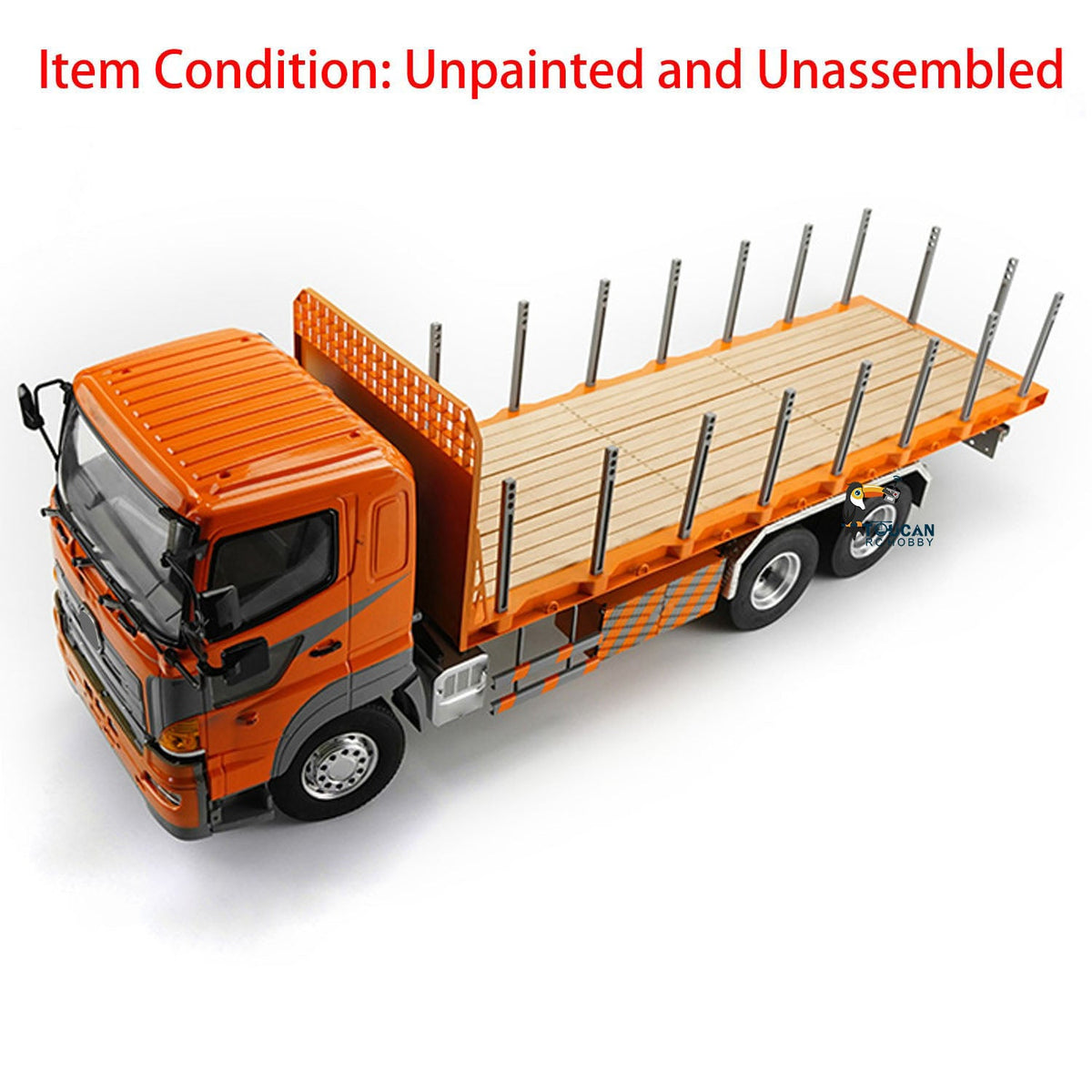 TOUCAN RC HOBBY LESU 1/14 RC 6*4 Flatbed Lorry Trailer for RC Tractor Truck Motor Servo Radio Metal Chassis LED Light sound System