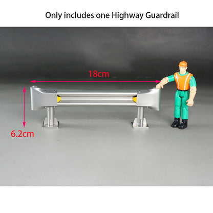 Metall-Autobahn-Leitplanke, Straßensperre, Autobahnzaun für 1/14 RC-Traktor, Fernbedienung, LKW, Auto, Geländewagen, Hobby-Modell