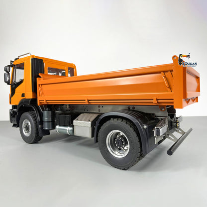 1/14 Metall 4x2 RC Hydraulikausrüstung Funkgesteuerter Muldenkipper 2-Gang-Kipper Hobbymodell Lackiert Zusammengebaut PNP Version
