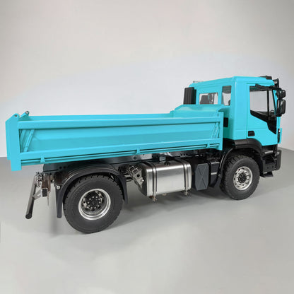 MD 1/14 4x2 RC Hydraulic Tipper Truck 2-Speed Gearbox FlySky ST8 Remote Control Motor Differential Lock Model for Sales