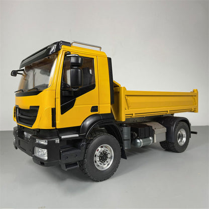 MD 1/14 4x2 RC Hydraulic Tipper Truck 2-Speed Gearbox FlySky ST8 Remote Control Motor Differential Lock Model for Sales
