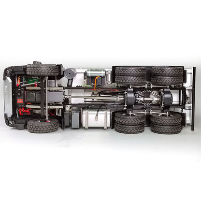 1/14 6x4 Hydraulische RC Muldenkipper CNC-Achsen Ferngesteuertes Metallkipperauto Spielzeug Hobbymodell für Erwachsene Kinder