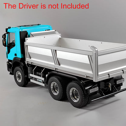 MD 1/14 6x6 Metal RC Hydraulic Dump Truck 2 Speed Gearbox FlySky ST8 Remote Controller for Construction Model Collectors
