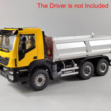 MD 1/14 6x6 Metal RC Hydraulic Dump Truck 2 Speed Gearbox FlySky ST8 Remote Controller for Construction Model Collectors