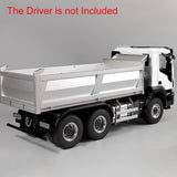 MD 1/14 6x6 Metal RC Hydraulic Dump Truck 2 Speed Gearbox FlySky ST8 Remote Controller for Construction Model Collectors