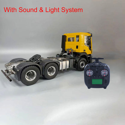 1/14 6x6 RC Sattelzugmaschine 2-Gang-Getriebe Funkfernsteuerung Auto Sounds Lichter