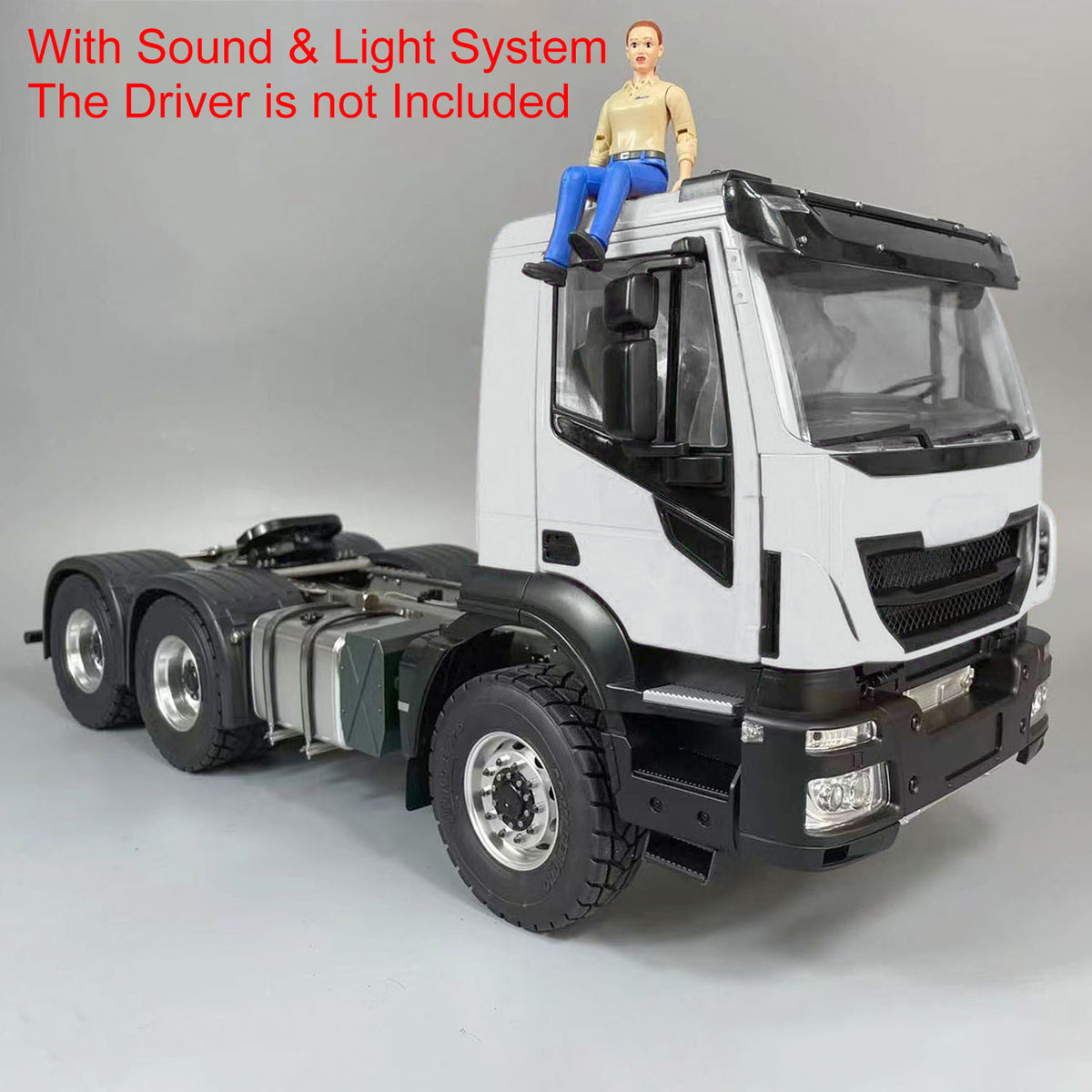 1/14 6x6 RC Sattelzugmaschine 2-Gang-Getriebe Funkfernsteuerung Auto Sounds Lichter
