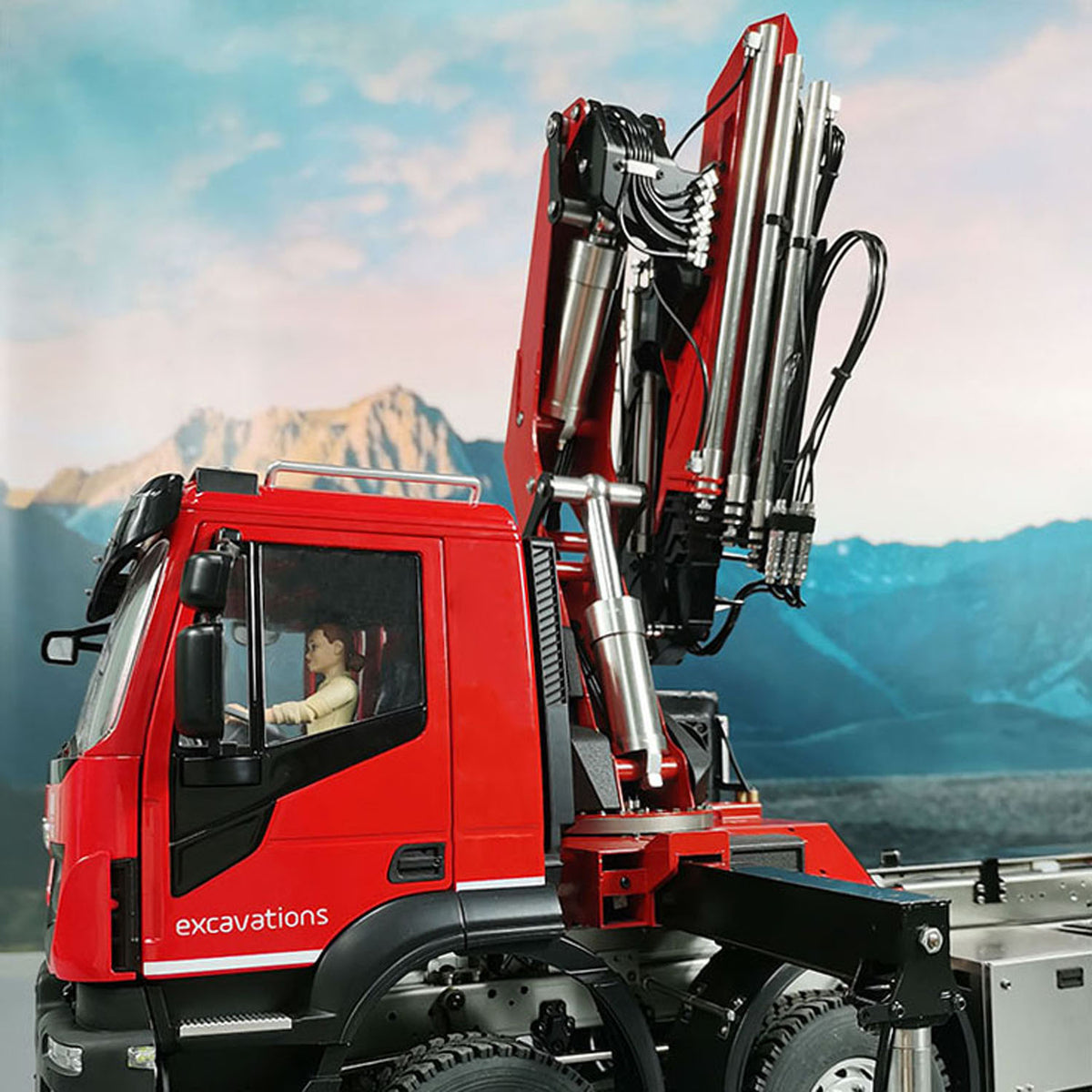 TOUCAN RC HOBBY 1/14 8x8 Metal RC Hydraulic Crane Dump Car PL18EV Radio Control Tipper Truck Emulated DIY Model Toy Vehicle Painted Assembled