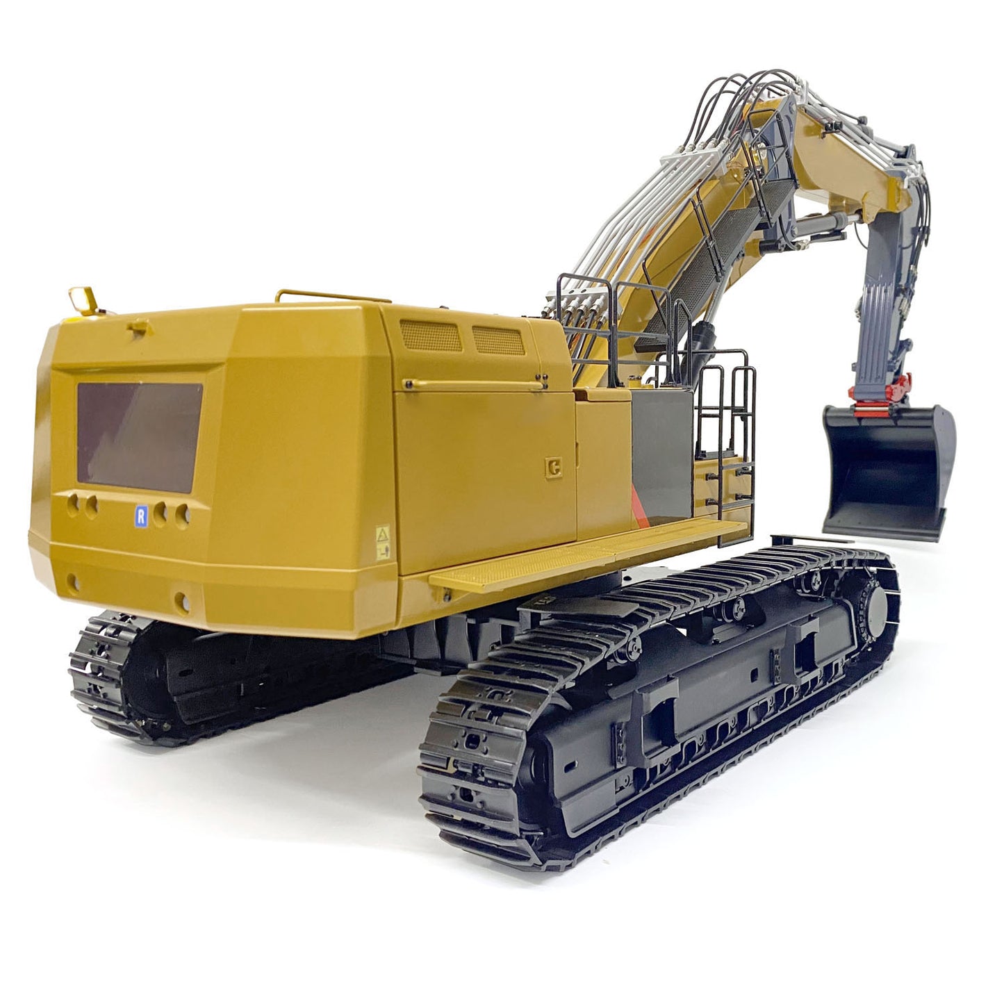 Toucanhobby C374 1/14 Metal RC Hydraulic Excavator RTR 3 Arms Cabin Lift 6 Way Valve Brushless Motor PL18EV Light Sound for Hobbyists