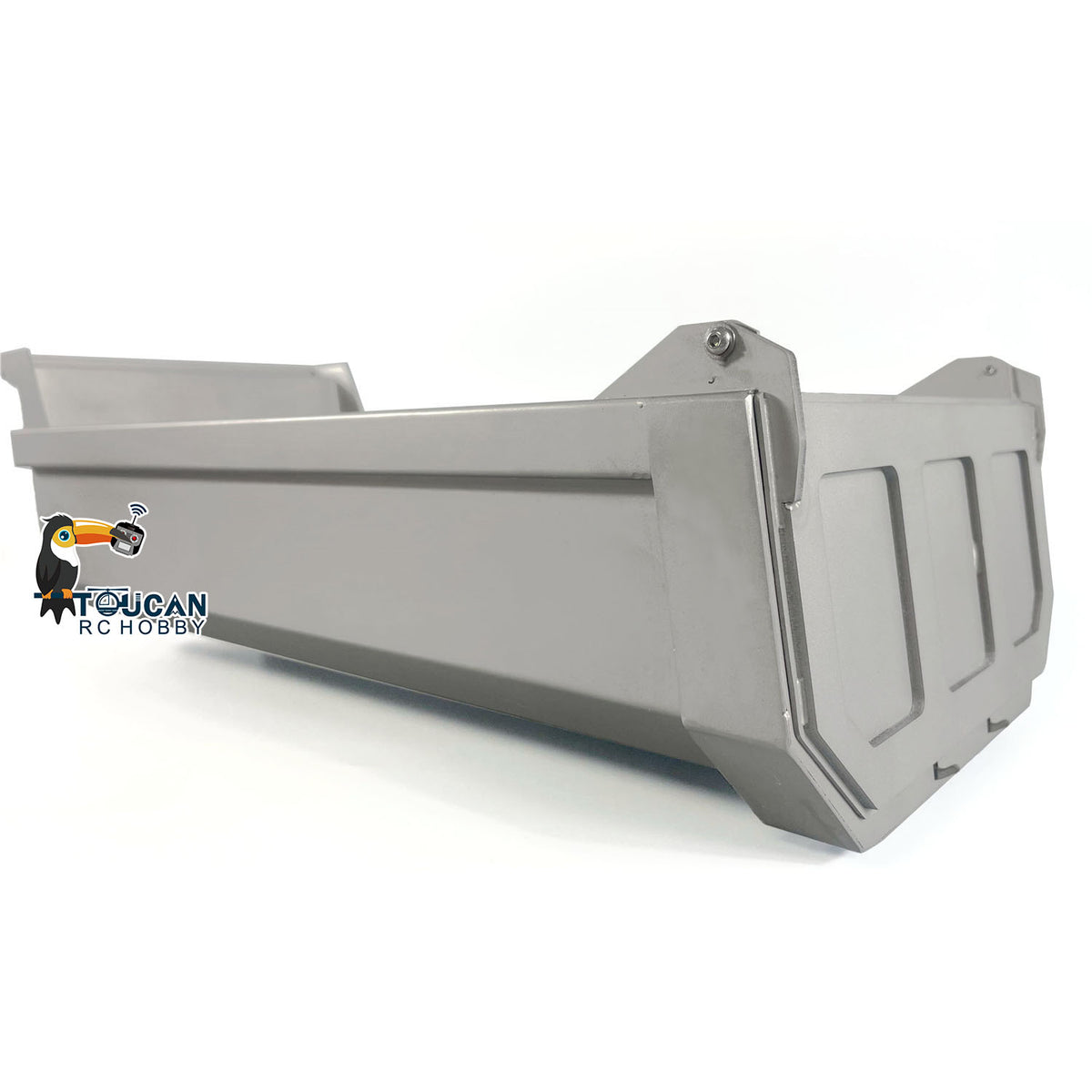 TOUCAN RC HOBBY MD Metal U-shaped Dump Bucket for 1/14 6x6 4x4 RC Hydraulic Dumper Truck Tipper Vehicle DIY Models for Professional Enthusiast