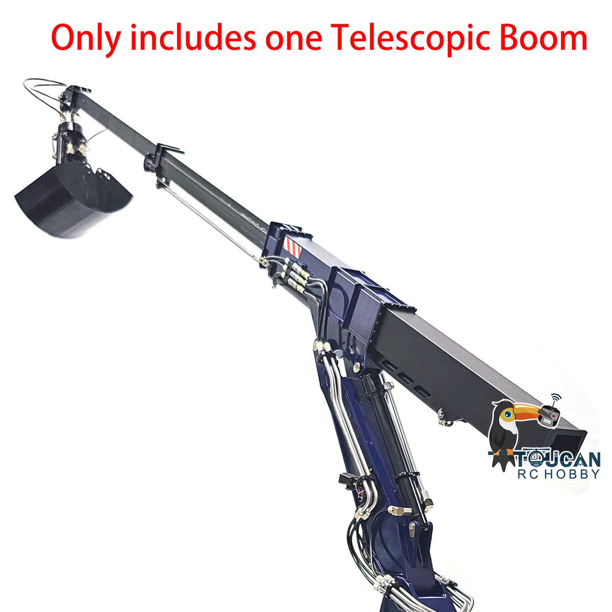 TOUCAN RC HOBBY Metal Telescopic Boom Upgraded Parts for Hydraulic 1/14 RC Excavator 946 EC380 Remote Control Digger Car DIY Accessory