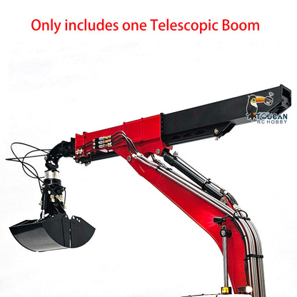 TOUCAN RC HOBBY Metal Telescopic Boom Upgraded Parts for Hydraulic 1/14 RC Excavator 946 EC380 Remote Control Digger Car DIY Accessory