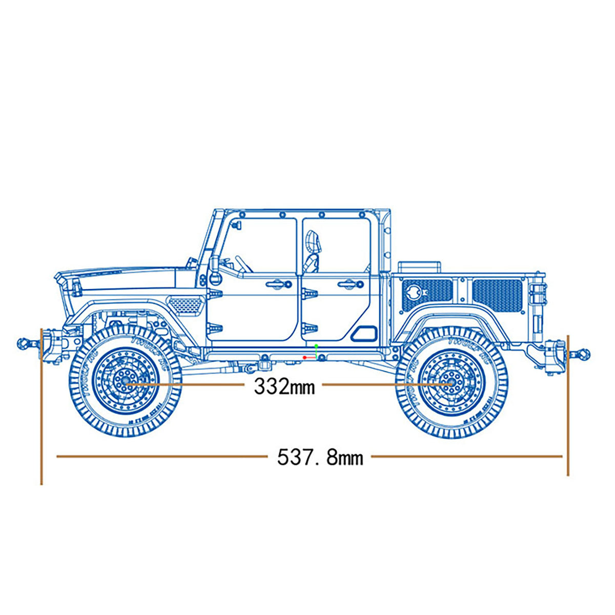 TOUCAN RC HOBBY RTR TWOLF 1/10 TW-715 RC Off-road Metal Crawler Climb Truck with Sounds Lights Smoke Two-speed Transmission