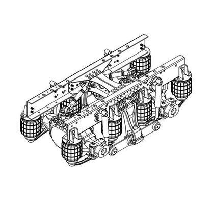 ScaleClub 1/14 6x6 Metallchassis für RC-Traktor, ferngesteuerter LKW, R62 R73, Elektromodell, Luftfederung, optionale Typen