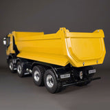 MD 1/14 8x4 RC Hydraulic Dump Truck CNC 2-Speed Transmission Differential Lock Axles Sound Light System FlySky ST8 Radio Controller