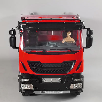 MD 8x8 1/14 Metal Hydraulic Dump Tipper Truck CNC 2-Speed Transmission Differential Lock Axles Sound Light System FlySky ST8 Remote Controller