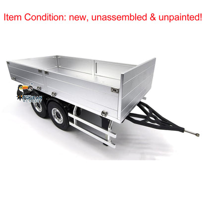 Metall 2 Achsen 995 Grad RC Komplettanhänger KIT für 1/14 Hydraulisch Ferngesteuerter Muldenkipper Baufahrzeug DIY Hobby Modelle