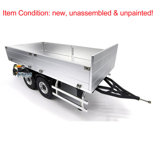 Metall 2 Achsen 995 Grad RC Komplettanhänger KIT für 1/14 Hydraulisch Ferngesteuerter Muldenkipper Baufahrzeug DIY Hobby Modelle