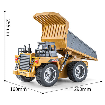 TOUCAN RC HOBBY HUINA 1/18 1533 1:18 RC Dump Truck Remote Control Tipper Car 24G Vehicles Toys Assembled and Painted Hobby Model Gift