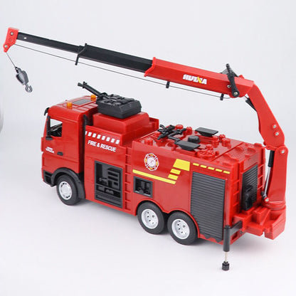 HUINA 1/18 1362 Ferngesteuertes Feuerwehrauto 2,4G 9CH Sprinkler Auto Spielzeug Zusammengebautes und bemaltes Hobbymodell Geschenk