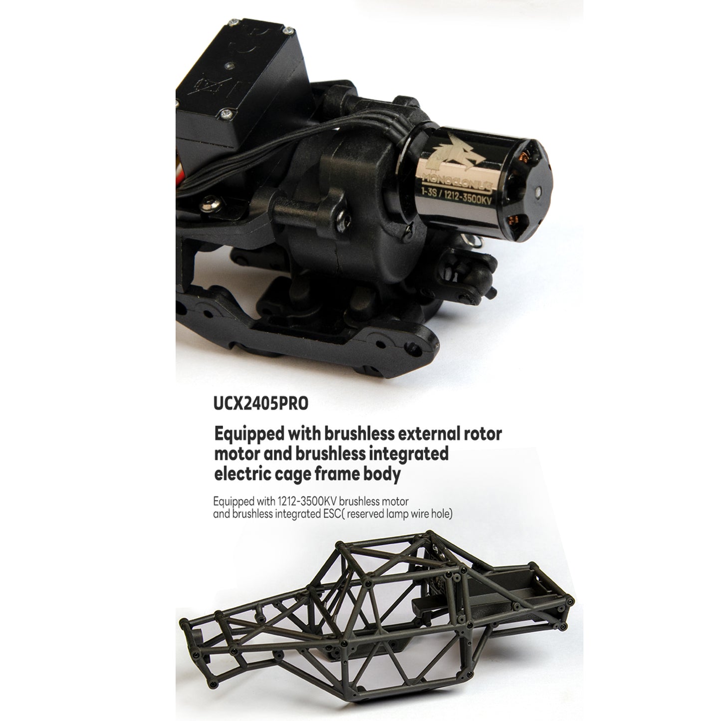UdiRC UCX2405PRO 1/24 2,4G 4WD RC Rock Crawler Bürstenloser Motor ESC Funkgesteuerte Geländewagen RTR Modellauto Spielzeug Batterie