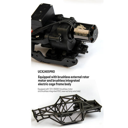 UdiRC UCX2405PRO 1/24 2,4G 4WD RC Rock Crawler Bürstenloser Motor ESC Funkgesteuerte Geländewagen RTR Modellauto Spielzeug Batterie