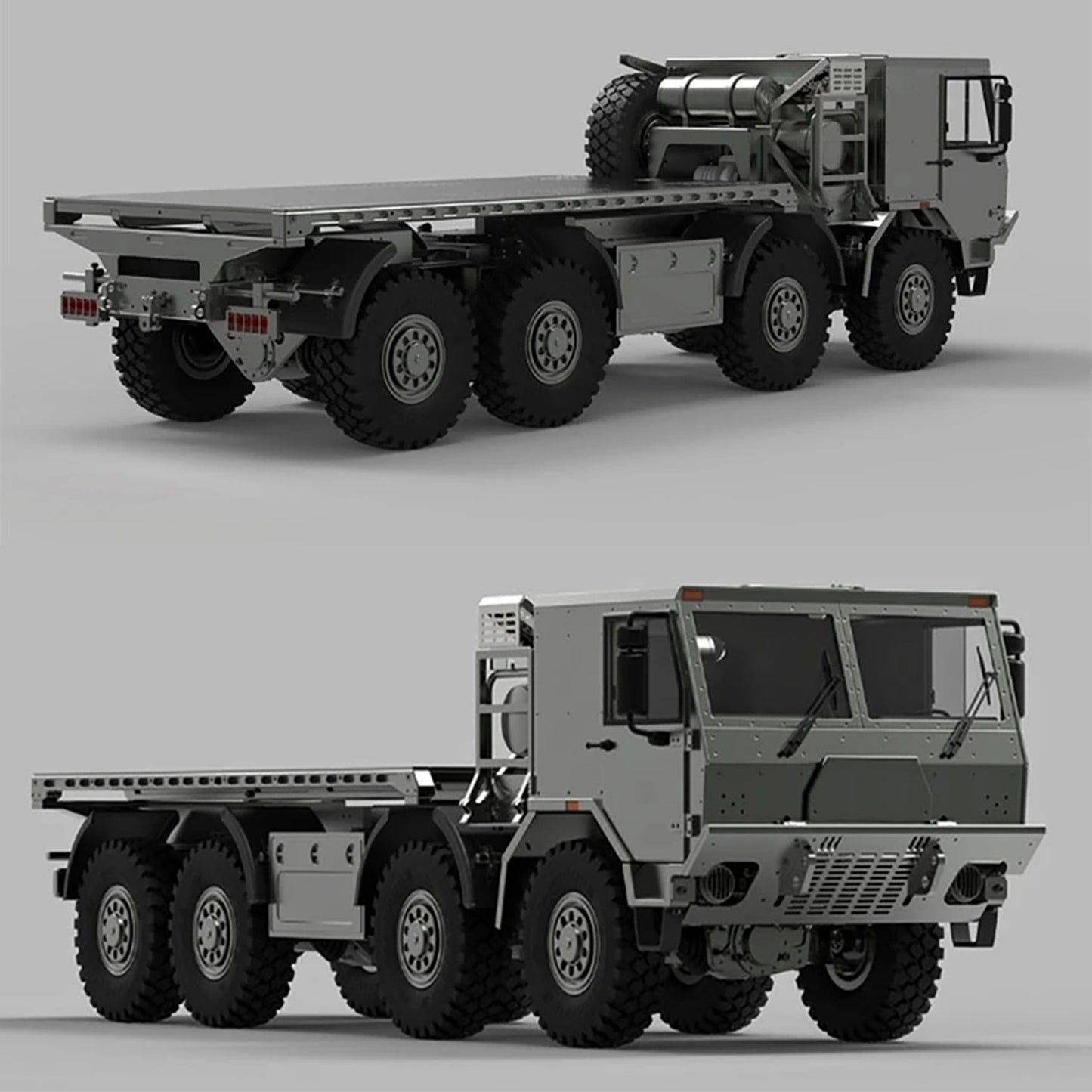 CAPO MINI TATRA CUB3 8X8 Metall CNC 1/18 RC Militärtransporter LKW 2-Gang-Getriebe Sperrdifferential Achsen DIY Modellauto