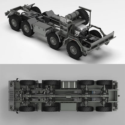 CAPO MINI TATRA CUB3 8X8 Metall CNC 1/18 RC Militärtransporter LKW 2-Gang-Getriebe Sperrdifferential Achsen DIY Modellauto