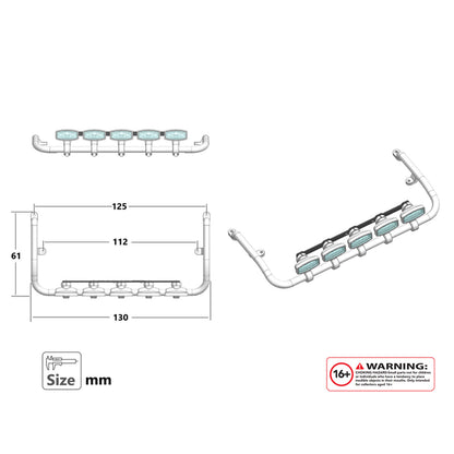 5V Kunststoff-Frontdachscheinwerfer für 1/14 DIY Tamiya Fernbedienung Traktor LKW 770S 56368 56371 56376 RC LKW Modellfahrzeug