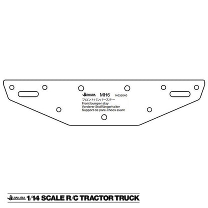 Kunststoff-Scheinwerfer Pro Fließendes Wasserlicht Frontstoßstangenträger für DIY 1/14 Tamiya Fernbedienung Sattelzugmaschine FH16 XL750 56360 56362 RC LKW