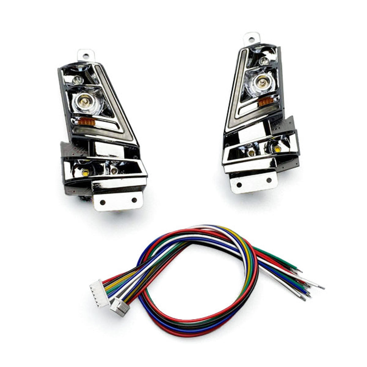 Kunststoff-Scheinwerfer Pro Fließendes Wasserlicht Frontstoßstangenträger für DIY 1/14 Tamiya Fernbedienung Sattelzugmaschine FH16 XL750 56360 56362 RC LKW