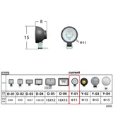 2.2V-3V Spotlight Plastic LED Lamp for 1/10 Crawler Off Road Vehicles DIY TAMIYA 1/14 RC Tractor Truck Model Engineering Vehicle