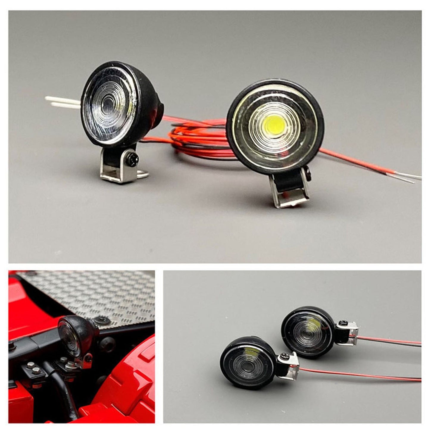 2,2 V-3 V Scheinwerfer Kunststoff-LED-Lampe für 1/10 Crawler Off Road Fahrzeuge DIY TAMIYA 1/14 RC Traktor Lkw Modell Engineering Fahrzeug