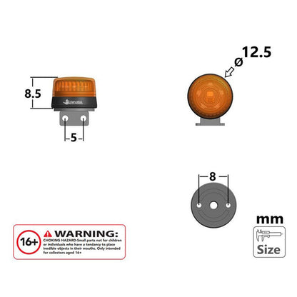 360 rotierenden Licht 5V LED Warnleuchte für 1/14 DIY TAMIYA RC Traktor Lkw Modell Bagger Dumper Bau Fahrzeug Lkw Auto