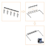 LED-Lampe 3 V-7 V Kunststoff-Dachscheinwerferplatine für 1/14 ferngesteuerten Sattelzugmaschinen-DIY TAMIYA 770S 56368 56371 Modellfahrzeug