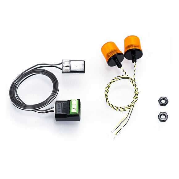 3V Kunststoff-Warnleuchte 360 LED rotierende Blinklampe für DIY TAMIYA 1/14 RC Traktor LKW 770S Bagger Kipper Modellauto