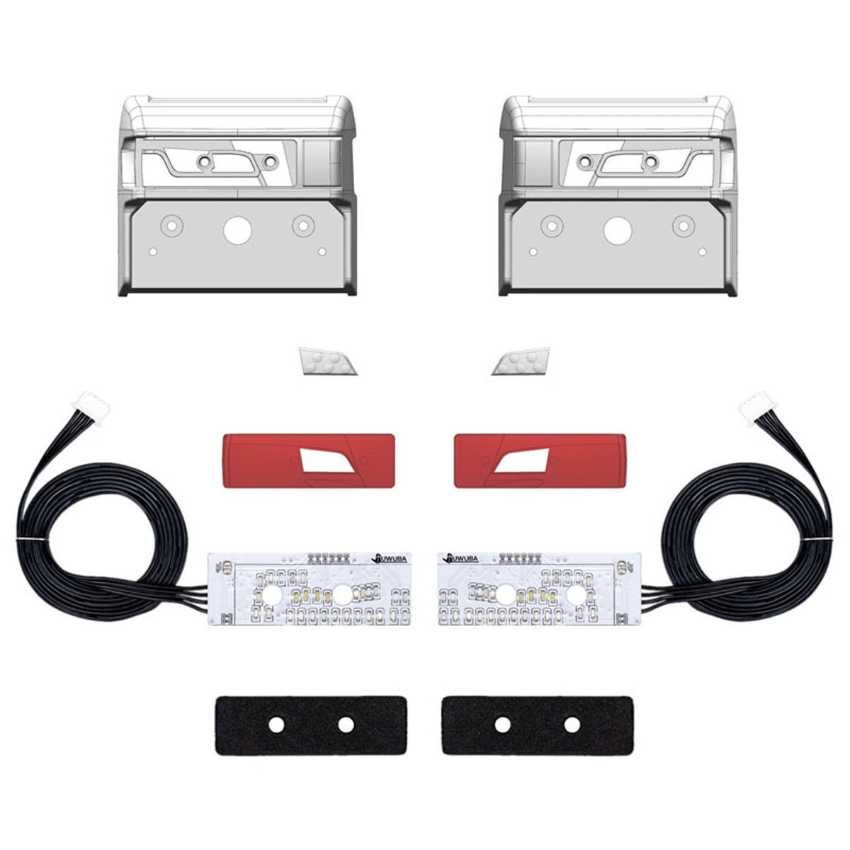 5V LED Kunststoff Rücklicht Warnleuchte Fließendes Wasser Licht für DIY TAMIYA 1/14 RC Traktor Lkw 770S 56368 56371 R470 R620 Auto