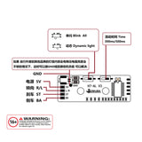 5V LED Kunststoff Rücklicht Warnleuchte Fließendes Wasser Licht für DIY TAMIYA 1/14 RC Traktor Lkw 770S 56368 56371 R470 R620 Auto