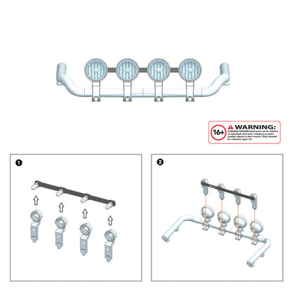 5V LED Kunststoff Dachscheinwerferplatine für 1/14 DIY TAMIYA Fernbedienung Traktor LKW 4151 56366 Modell Fahrzeug Auto Teile Upgrade